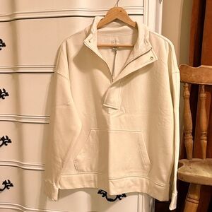 NWT a new day Cream Quarter-Zip Sweatshirt